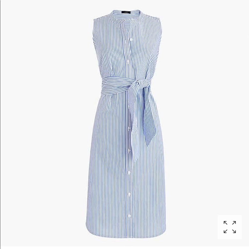 J.Crew Sleeveless shirtdress striped XS
